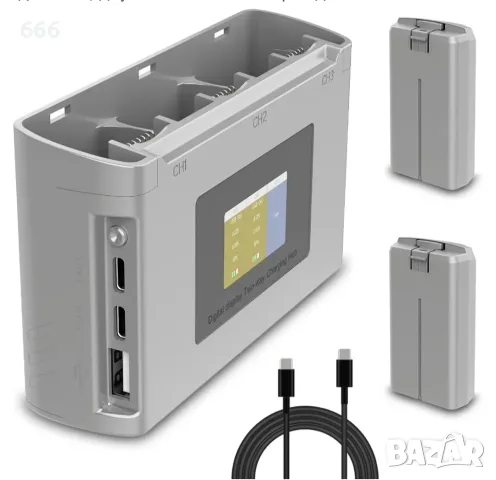 Батерии Mini 4K/2/SE, 2 броя, с хъб за зареждане, 2400mAh,