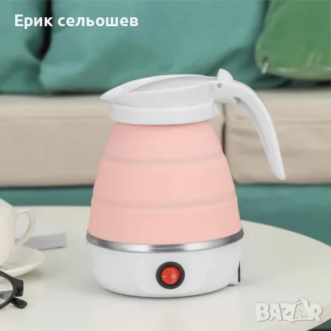 Сгъваема електрическа кана за вода – силиконова, туристическа, преносима