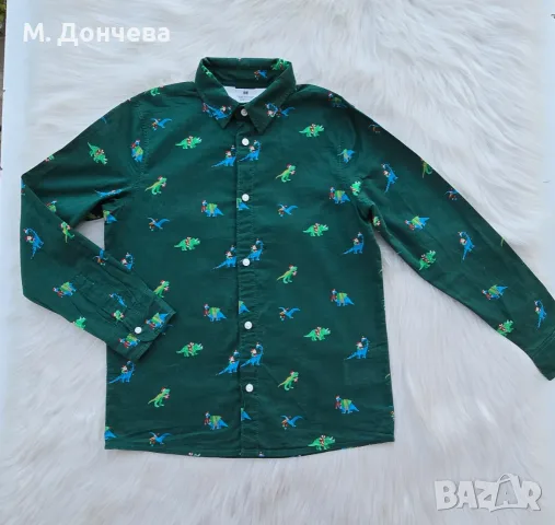 Детска Коледна риза H&M 9-10години, снимка 2 - Детски ризи - 56592241