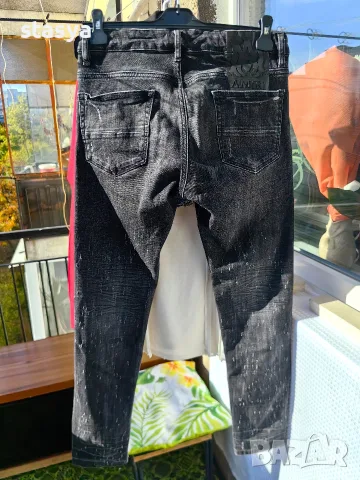  Мъжки черни дънки Amiri style — Size 32, снимка 2 - Дънки - 56556076