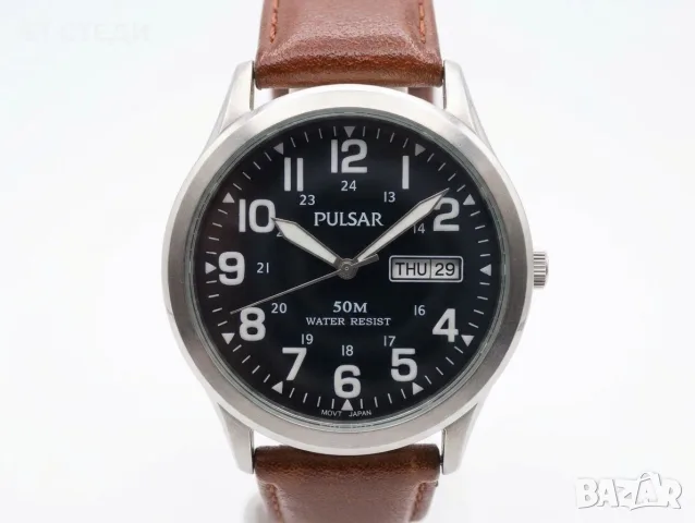 PULSAR by Seiko Японски мъжки часовник с ден и дата