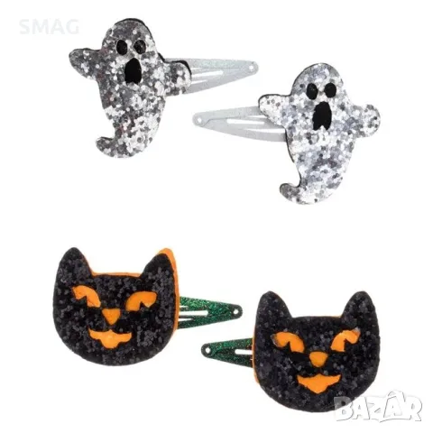 Halloween фиби за коса с брокат за момичета 4 броя_1239893
