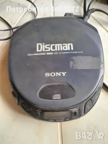 Sony Discman D-151 CD плеър, снимка 2 - Плейъри, домашно кино, прожектори - 56644392
