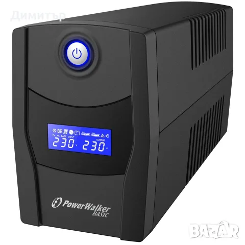 UPS PowerWalker Basic VI 1000 STL – 1000VA / 600W | UPS с LCD дисплей и мониторинг