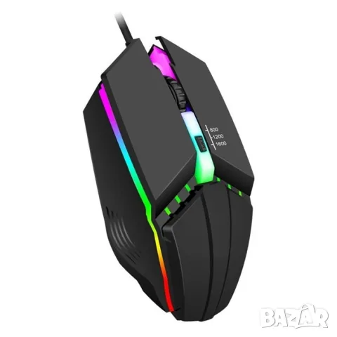 Геймърска мишка 1Tech X3, RGB, USB, оптична, регулируем DPI, за PC и лаптоп