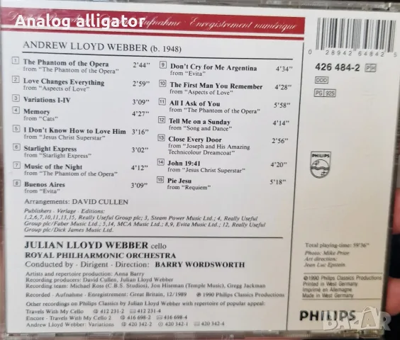Julian Lloyd Webber cd phillips, снимка 2 - CD дискове - 56645217