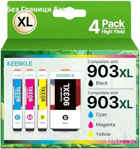 Нови KEENKLE 903XL мастилени касети за HP OfficeJet 6950 6960 6970 4 броя тонер принтер мастило