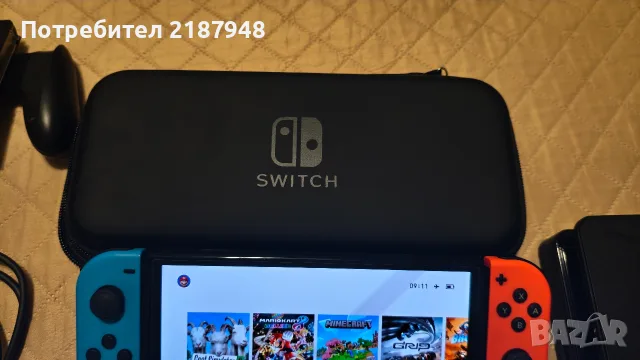 Nintendo Switch OLED с Picofly чип +128gb карта, снимка 7 - Nintendo конзоли - 56722595