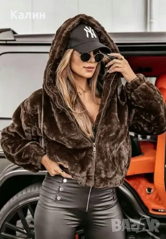 Дамско яке с качулка - три цвята - 33€