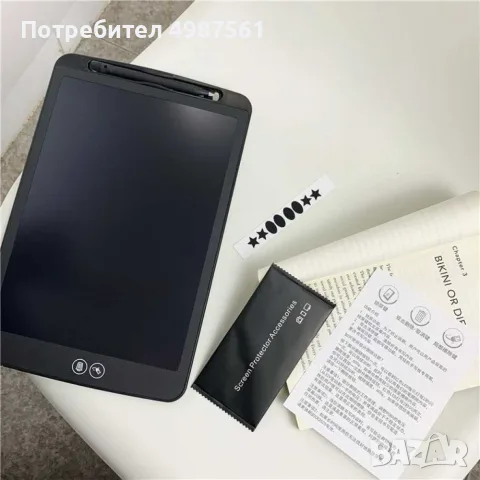 Детски LCD таблет за рисуване 12 инча - розов, син или черен, снимка 2 - Рисуване и оцветяване - 56623392