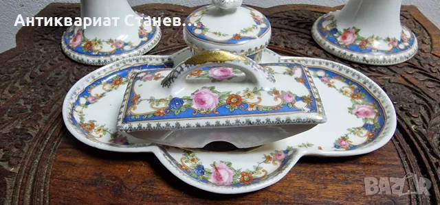 Антикварна порцеланова  мастилница , снимка 7 - Антикварни и старинни предмети - 56728628