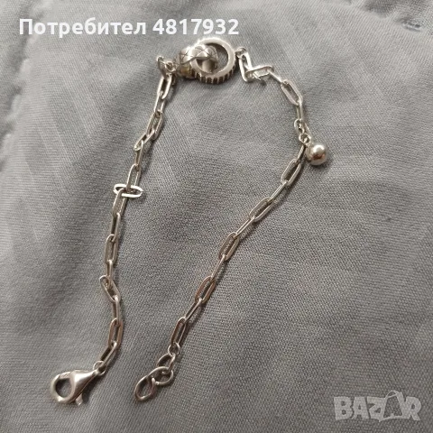 Сребърна гривна., снимка 2 - Гривни - 55599064