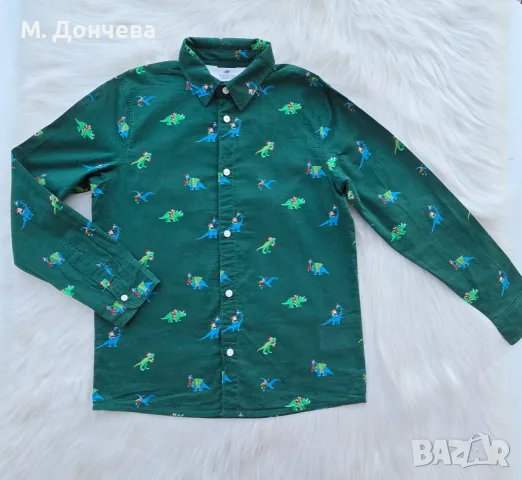 Детска Коледна риза H&M 9-10години, снимка 3 - Детски ризи - 56592241