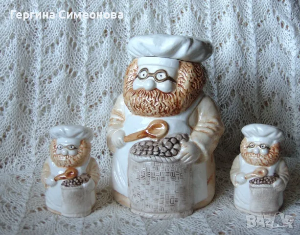 Комплект буркан с две солници