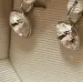 Swarovski sylver-tone crystal drop обеци, снимка 5