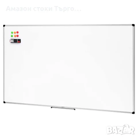 Магнитна бяла дъска Amazon Basics 90 x 60 см, алуминиева рамка