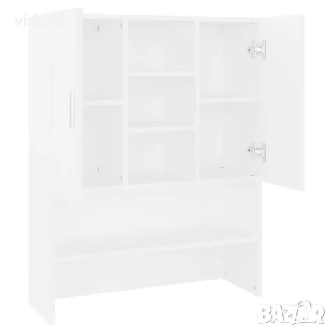 vidaXL Шкаф за пералня, бял, снимка 9 - Шкафове - 56146555