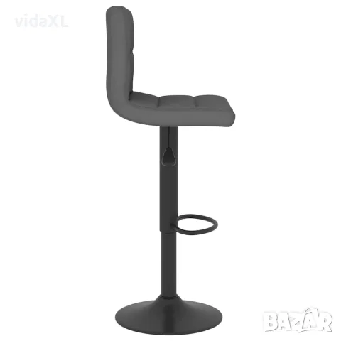 vidaXL Бар табуретки, 2 бр, тъмносиви, текстил, снимка 6 - Столове - 56147018