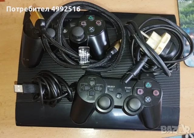 PS3 Super Slim 500gb, 12 игри и волан с педали