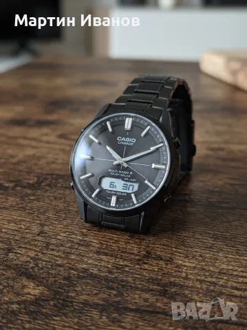 Casio Lineage LCW-M170DB – Черен (Black IP), Соларен, Радиосверяем | Варна