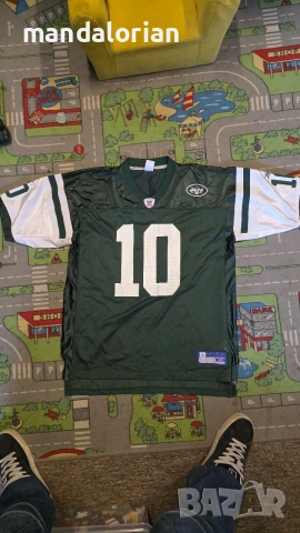 Оргинален американски футболен екип (джърси) на Ню Йорк Джетс (New York Jets) от марката Reebok 