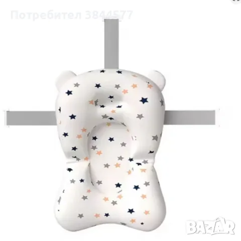 Сгъваема бебешка вана с термометър и възглавница, снимка 2 - За банята - 56748117