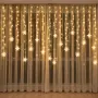 
Коледна LED светеща завеса със снежинки , снимка 3