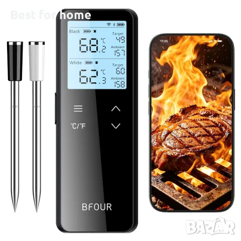 Безжичен термометър за месо BFOUR BF-80, WiFi и Bluetooth