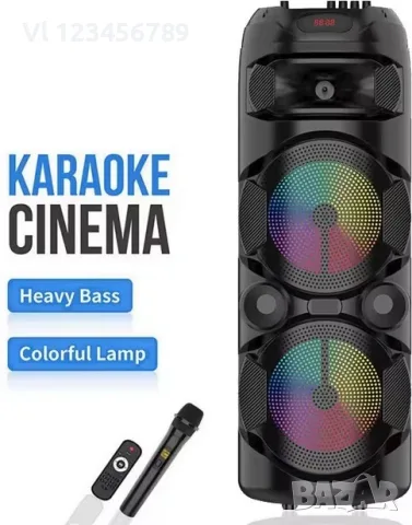 Акумулаторна преносима 2х8" Bluetooth колонка Sing-E ZQS-8220