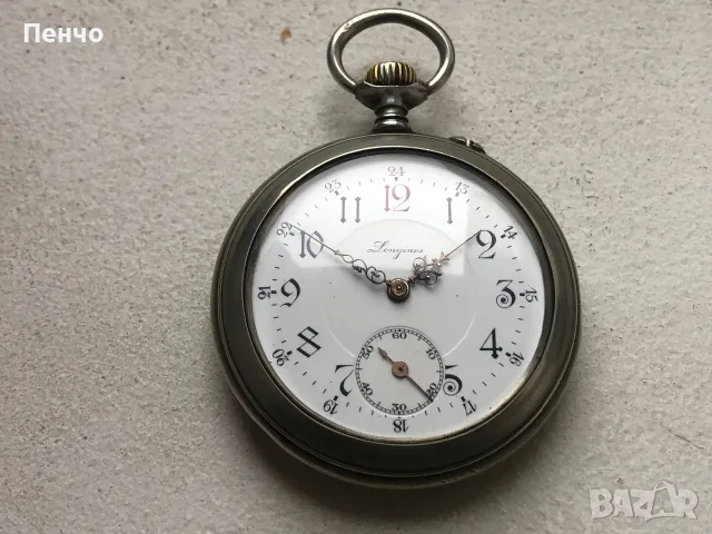 стар джобен часовник "LONGINES", снимка 2 - Антикварни и старинни предмети - 50407571