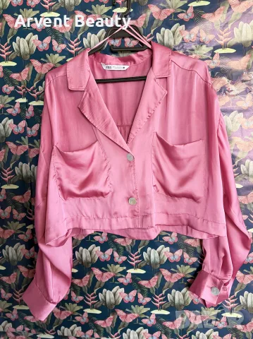 Дамска кроп риза ZARA , снимка 2 - Ризи - 56635481