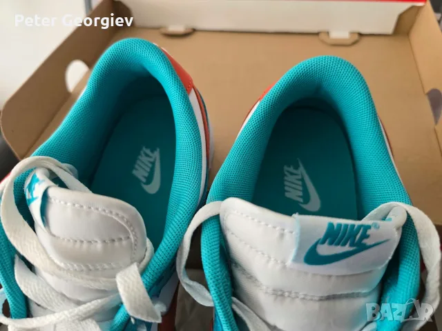 Маратонки Nike Dunk Low Retro White/Cosmic Clay-Dusty Cactus, снимка 9 - Маратонки - 56566049