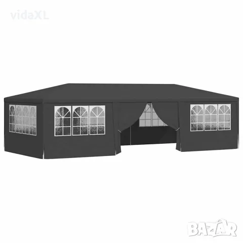 vidaXL Професионална парти шатра със стени 4x9 м антрацит 90 г/м²