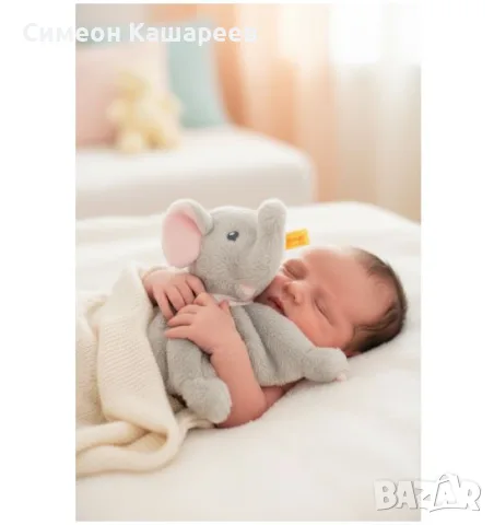 Бебешка плюшена играчка за гушкане Слонче, снимка 2 - Плюшени играчки - 56708555