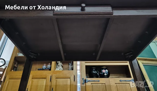 Дъбова трапезна маса + 4 стола, снимка 6 - Маси - 56680947