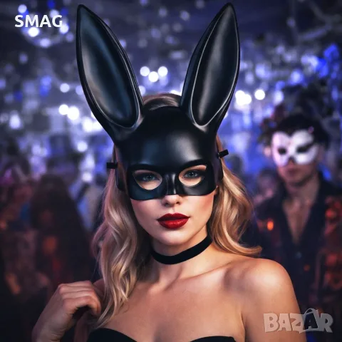 Хелоуин / Halloween карнавална дамска маска sexy зайче черна_1246594