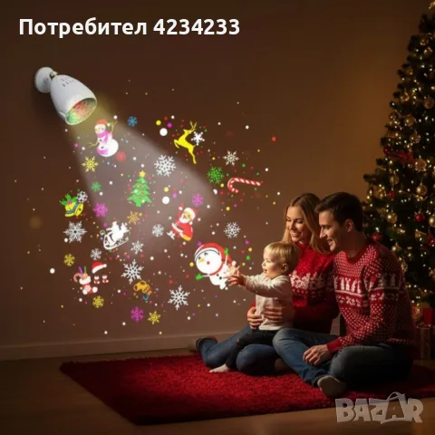 Коледна LED прожекционна лампа