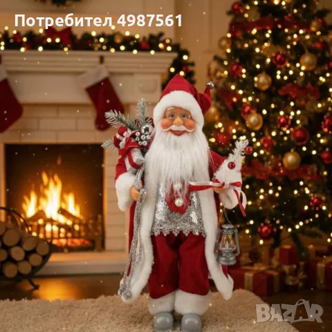 Коледна фигура Дядо Коледа 50 см - празнична украса