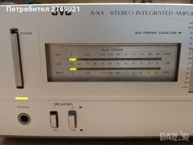 Усилвател JVC A X4, снимка 4 - Ресийвъри, усилватели, смесителни пултове - 56628623