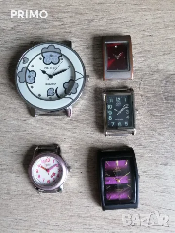 Лот / Сет от 5 бр. дамски кварцови часовници (Casio, Q&Q, Avon) – БЕЗ каишки