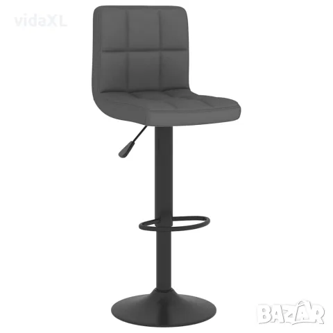 vidaXL Бар табуретки, 2 бр, тъмносиви, текстил, снимка 3 - Столове - 56147018