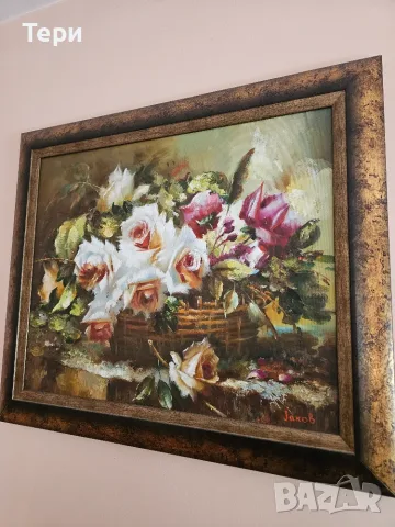 Маслена картина- Кошница с рози