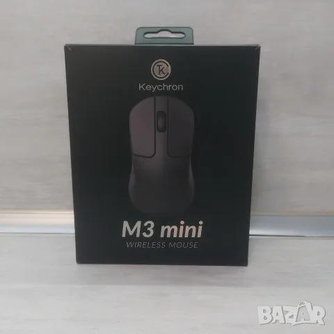 Ултра лека безжична гейминг мишка Keychron M3 Mini Black – 55g, PAW3395 (Пълен комплект, Като нова)