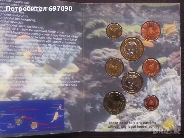CANARY ISLANDS - Сет евро ПРОБИ - 2004, снимка 2 - Нумизматика и бонистика - 56620106