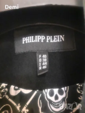 Дамско черно сако PHILIPP  PLEIN , снимка 4 - Сака - 56716436