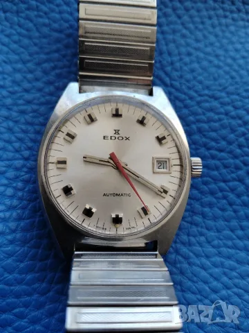 Мъжки автоматичен часовник Edox, снимка 4 - Антикварни и старинни предмети - 56626197