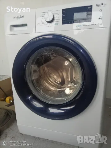 Пералня whirlpool 9 кг, снимка 4 - Перални - 56658191