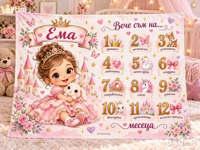 Платно за снимане на бебе месечинка "Принцеса"