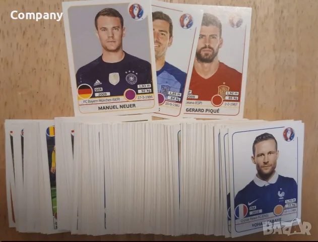 Лот 168 стикера Панини евро 2016 euro 2016 Panini