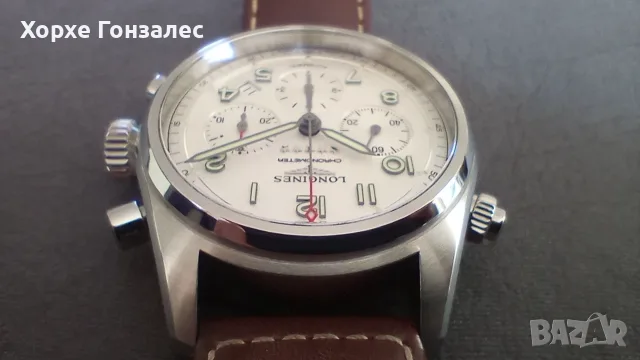 Longines Spirit Chronograph, 42мм, снимка 4 - Мъжки - 56718552